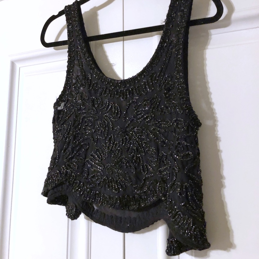 Beaded Cropped Top // FREE PEOPLE